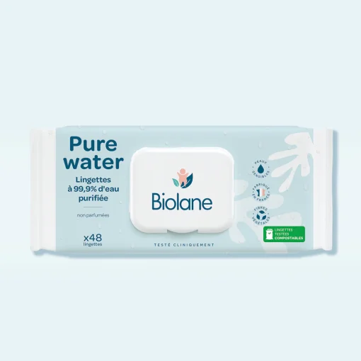 BIOLANE LINGETTES PURE WATER 48PCS