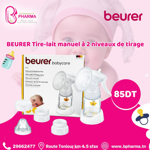 BEURER BY15 TIRE DE LAIT MANUEL 2 NIVEAUX DE POMPAGE