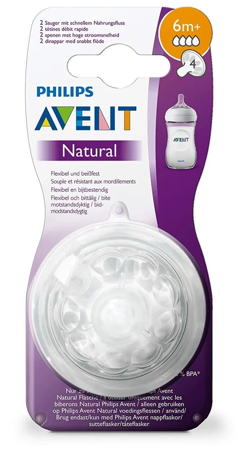 AVENT TETINE NATUREL 2PIECES 6M+ SCF044/27