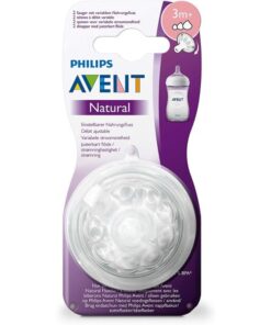 AVENT TETINES NATUREL 2PIECES DEBIT VARIABLE 3M+ SCF045/27