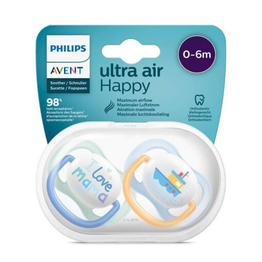 AVENT SUCETTE ULTRA AIR HAPPY 0-6M SCF080/01