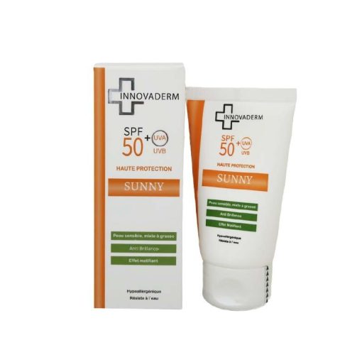 INNOVADERM SUNNY ANTI BRILLANCE PEAU MIXTE A GRASSE SPF50+ 50ML