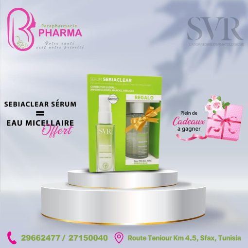 SVR SEBIACLEAR SERUM 30ML + EAU MICELLAIRE SEBIACLEAR 75ML OFFERTE