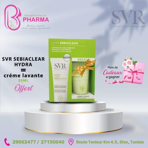 SVR SEBIACLEAR HYDRA 40ML + SEBIACLEAR CREME LAVANTE 55ML OFFERTE