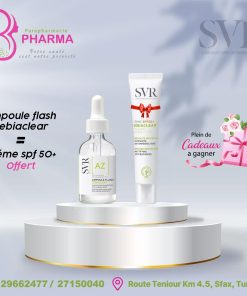 SVR SEBIACLEAR AMPOULE AZ FLASH ANTI-IMPERFECTIONS 30ML + SVR SEBIACLEAR CREME SPF50 SOLAIRE MATIFIANTE 40ML OFFERT