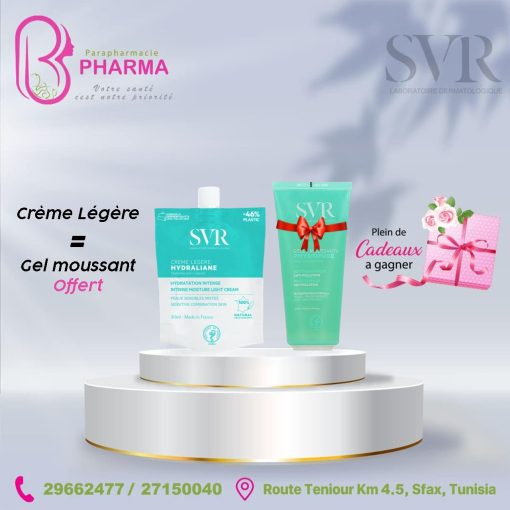 SVR HYDRALIANE CREME LEGERE 50ML+ GEL MOUSSANT 50ML OFFERT