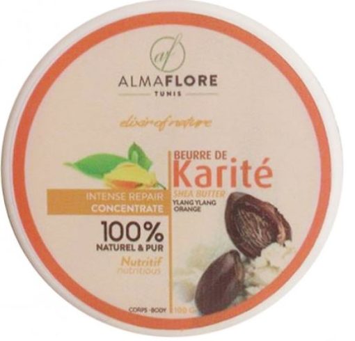 ALMAFLORE BEURRE DE KARITE YLANG YLANG ET ORANGE 100GR