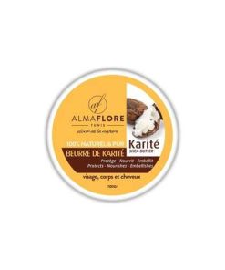 ALMAFLORE BEURRE DE KARITE PURE 100% NATUREL 100GR