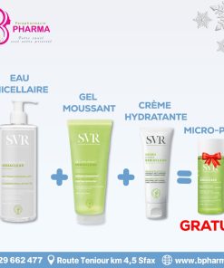 SVR Coffret Sebiaclear : eau micellaire + gel nettoyant + crème Hydra + micro-peel gratuit 