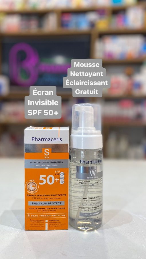 PHARMACERIS S SPECTRUM-PROTECT CREME HAUTE PROTECTION SPF50+ 50 ML + W PURI ALBUCIN MOUSSE NETTOYANTE ECLAIRCISSANTE 150 ML