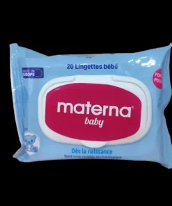 MATERNA LINGETTES FORMAT POCKET BLEU BOITE DE 20