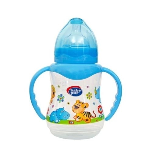 BABY PUR BIBERON COL LARGE AVEC ANSES 250 ML