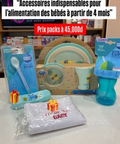 ACCESSOIRES INDISPENSABLES POUR L’ALIMENTATION DES BÉBÉS À PARTIR DE 4 MOIS +