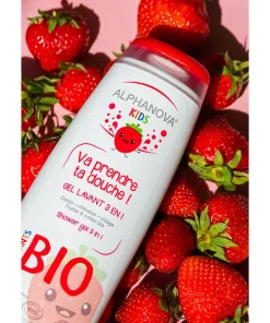 Alphanova Kids Gel lavant 3 en 1 Fraise bio 250 ml