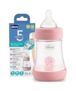 CHICCO PERFECT-5 SILICONE ROSE BOTTLE 150 ML