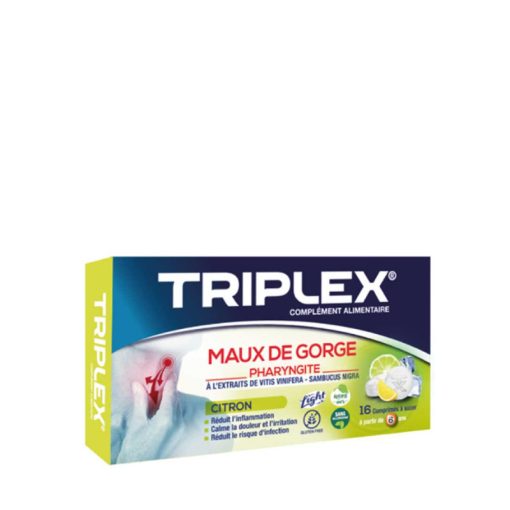 TRIPLEX MAUX DE GORGE CITRON B/16 CP