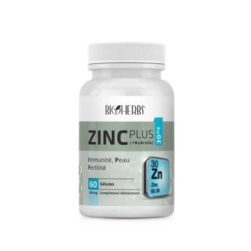 BIOHERBS ZINC PLUS 30 MG, 60 gélules