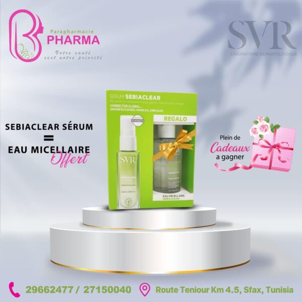 SVR SEBIACLEAR SERUM 30ML + EAU MICELLAIRE SEBIACLEAR 75ML OFFERT