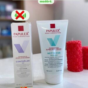 PACK :PAPULEX GEL NETTOYANT MOUSSANT 150ML+Papulex Contrôler Gel Anti-Imperfections40ml