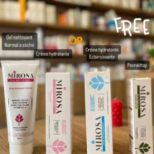 PACK MIROSA : GEL NETTOYANT + CREME HYDRA OU CREME ÉCLAIRCISSANTE + PSORIASTOP GEL GRATUIT