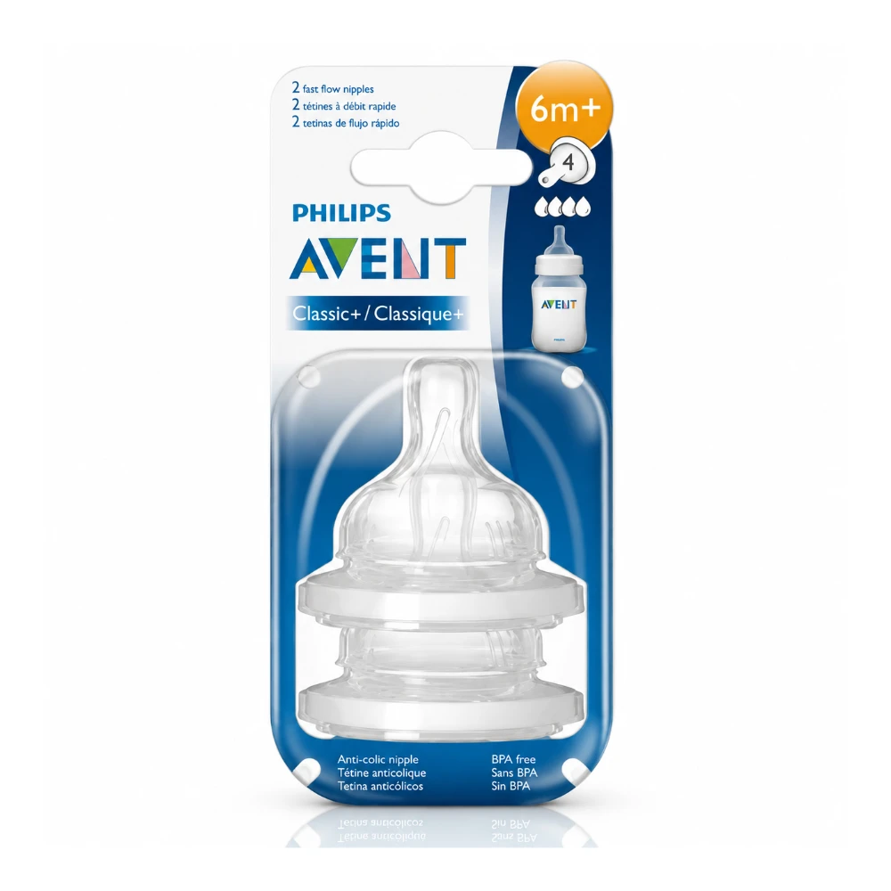 AVENT 2 Tétines Classic+ 6M+ Anti-Colique AVENT 2 Tétines Classic+ 6M+ Anti-Colique
