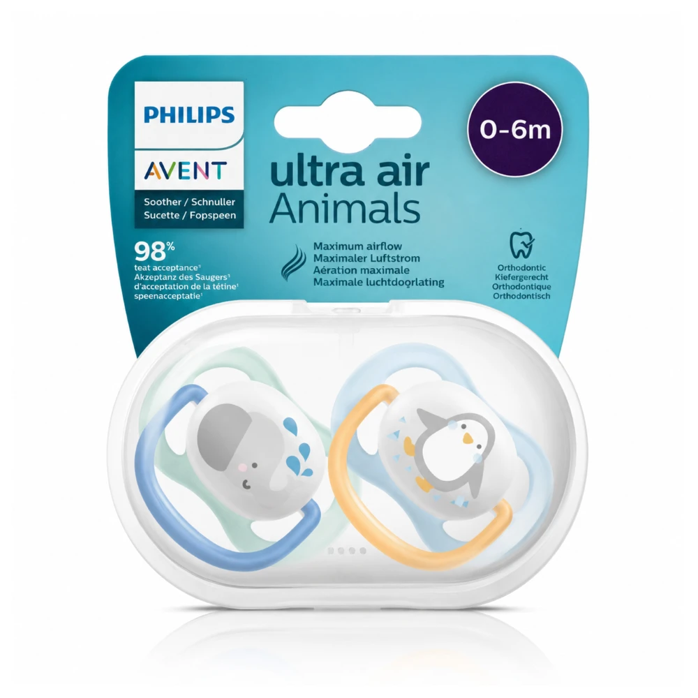 AVENT Sucette Garçon Collection Animal 0-6M AVENT Sucette Garçon Collection Animal 0-6M