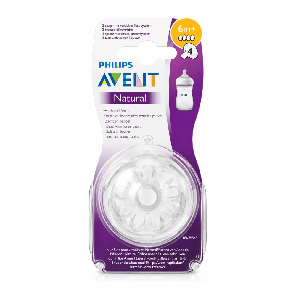 AVENT Tétine Natural 6M+ 2 pièce AVENT Tétine Natural 6M+ 2 pièces