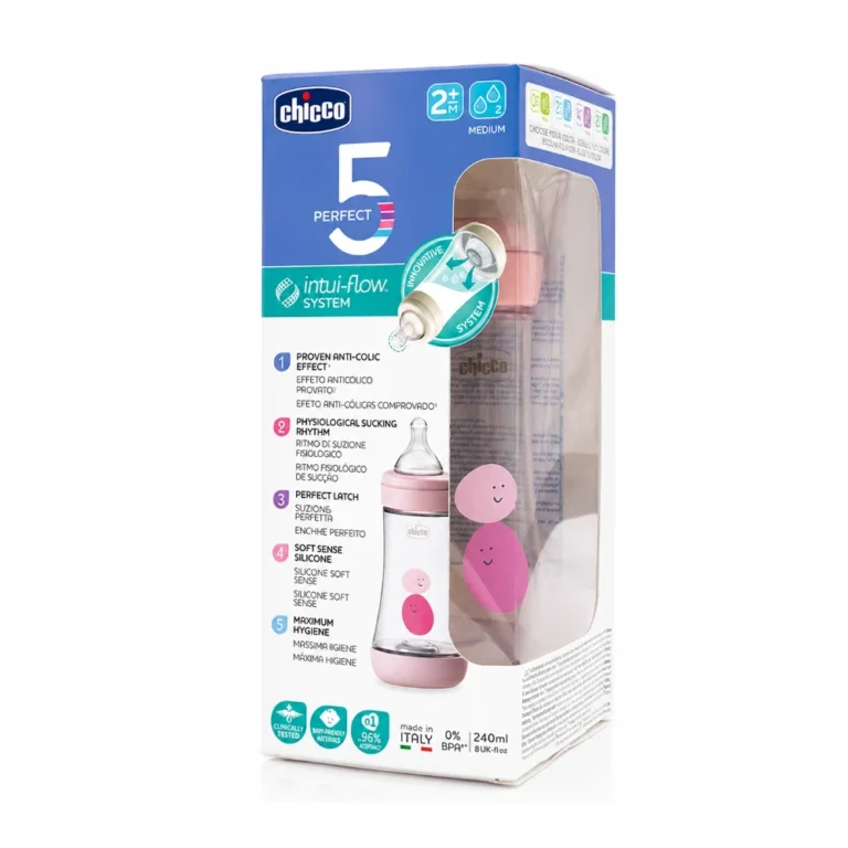 CHICCO Biberon Perfect 5 Rose 240 ml