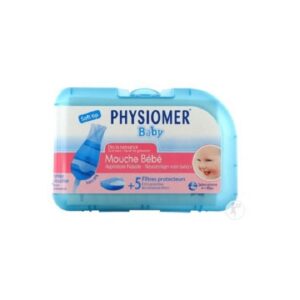 PHYSIOMER MOUCHE BEBE AVEC EMBOUT ET 5 FILTRES JETABLES