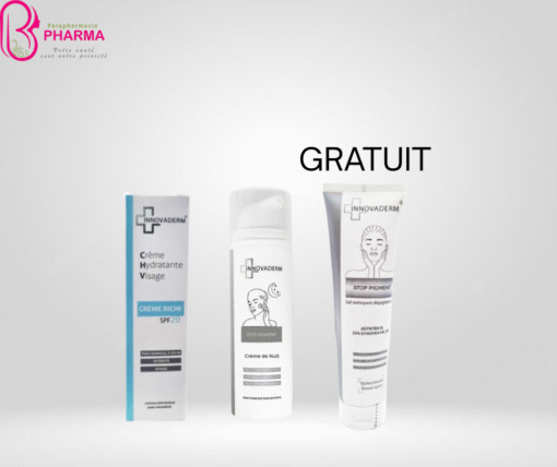 INNOVADERM COFFRET CREME DE NUIT 50ML + CREME MAINS ECLAIRCISSANTE 100ML+ GEL STOP PIGMENT 150ML OFFERT