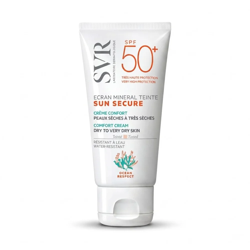 SVR Sun Secure Écran Minéral Teinté SPF50+ Crème solaire visage. SVR Sun Secure Écran Minéral Teinté SPF50+ Crème solaire visage._Bpharma tunisie