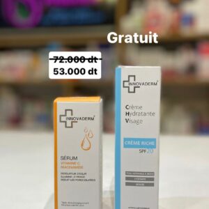 INNOVADERM COFFRET SÉRUM VITAMINE C 30 ML + CREME HYDRATANTE SPF20, 50 ML OFFERTE