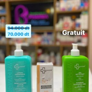 INNOVADERM COFFRET LOTION HYDRATANTE 400 ML + ÉCRAN TEINTÉ 30 ML + GEL NETTOYANT PEAU GRASSE 380 ML OFFERT