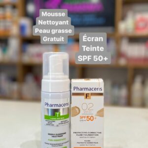 Pharmaceris FOND DE TEINT Fluid 02 SPF50+ 30 ML + T MOUSSE NETTOYANTE 150 ML GRATUIT 
