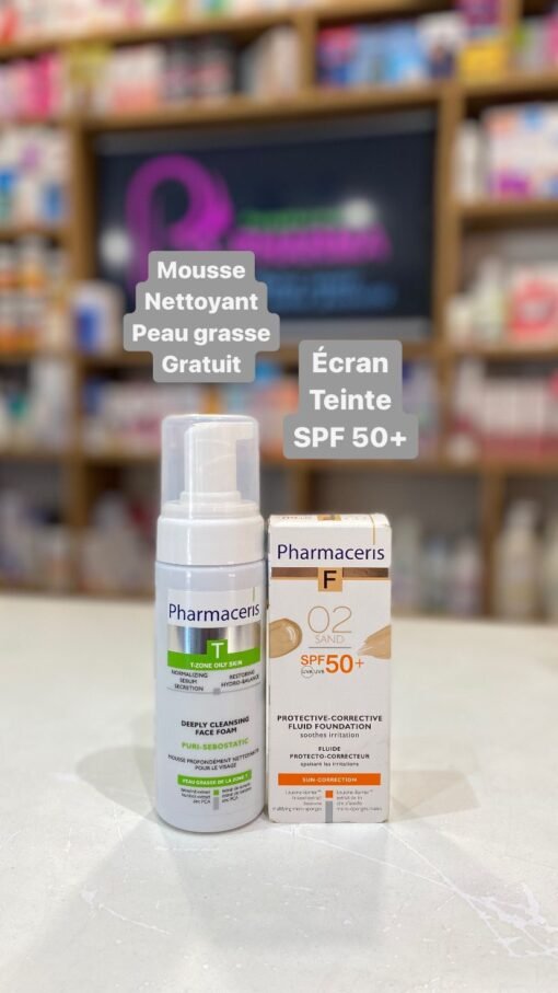 Pharmaceris FOND DE TEINT Fluid 02 SPF50+ 30 ML + T MOUSSE NETTOYANTE 150 ML GRATUIT 