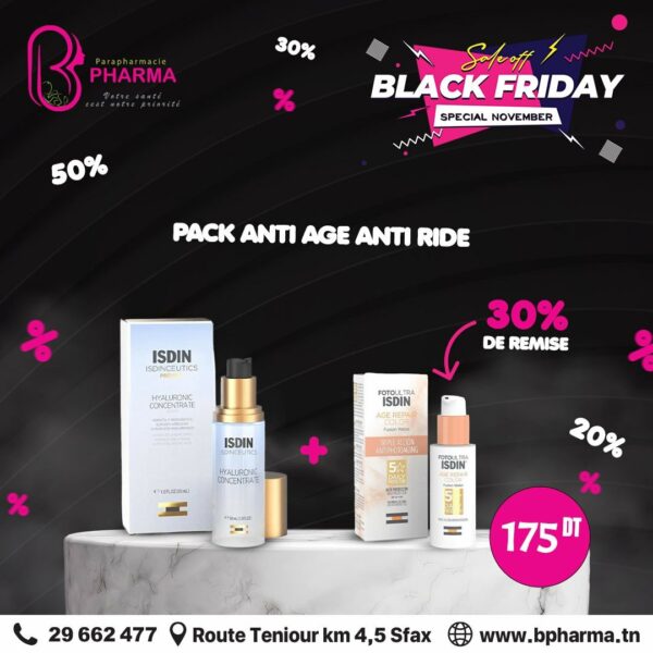 PACK : ISDIN ISDINCEUTICS Hyaluronic Concentrate Serum 30ML+ISDIN FotoUltra Age Repair Color SPF50 50ML +/(OU)ISDIN PHOTOAGING AGE REPAIR TRIPLE ACTION SPF50+ 50ML