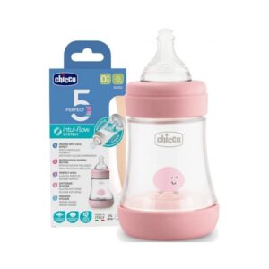CHICCO PERFECT-5 SILICONE ROSE BOTTLE 150ML