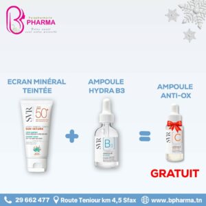 SVR Pack Hydratant Éclaircissant B3 + Écran Teinté + Ampoule Vitamine C 10ml Offert
