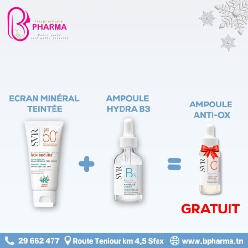 SVR Pack Hydratant Éclaircissant B3 + Écran Teinté + Ampoule Vitamine C 10ml Offert