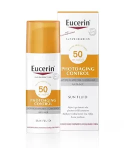 Eucerin SPF50+ anti-âge visage : protège, hydrate et lisse les rides.