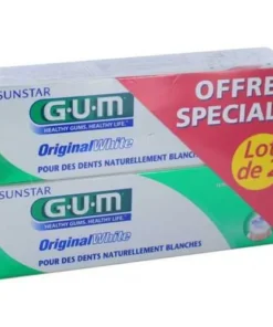 GUM DENTIFRICE ORIGINAL WHITE LOT DE 2