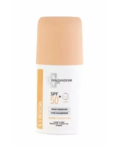 Fond de teint fluide Innovaderm Medium 1.5 SPF50+. Unifie le teint, hydrate et protège la peau des UV.