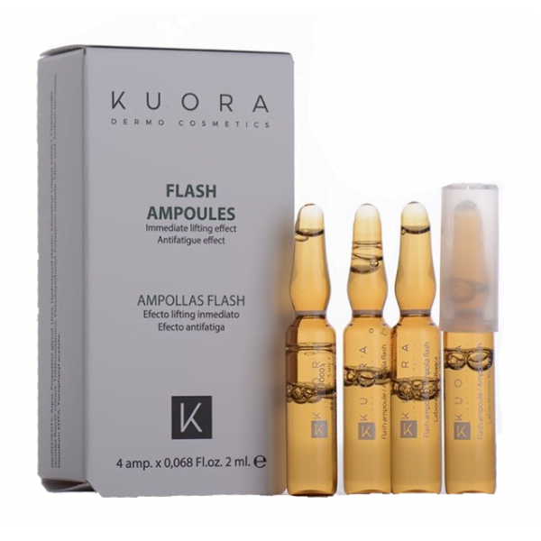 Kuora Flash ampoules lifting immédiat, 4 ampoules de 2 ml