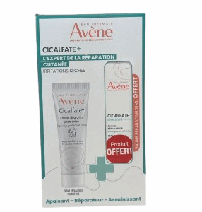 AVENE – COFFRET  : CRÈME CICALFATE 100 ML + BAUME À LÈVRES CICALFATE 10 ML OFFERT