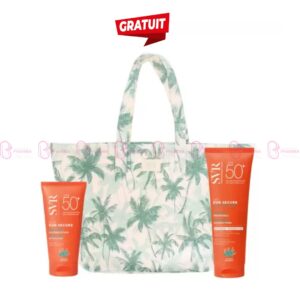 Pack solaire SVR avec Blur visage SPF50+ 50ml, Lait invisible SPF50+ 250ml et sac de plage offert