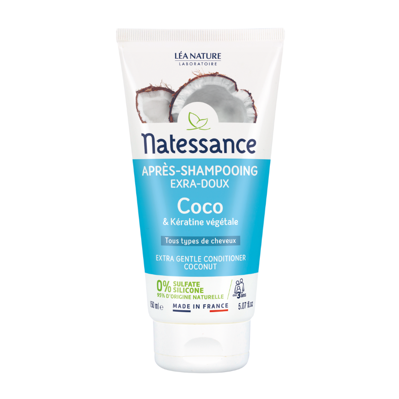 Natessance Après-Shampooing Coco 150ml Après-shampooing Natessance Coco nourrissant pour cheveux secs