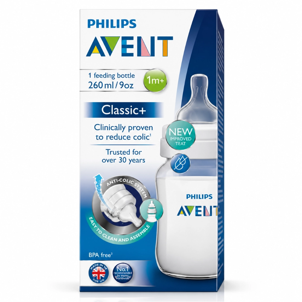 AVENT BIBERON ANTI COLIC 1M+ SCF813 61 260ML Biberon Avent Anti-colic 260 ml SCF813/61 dès 1 mois