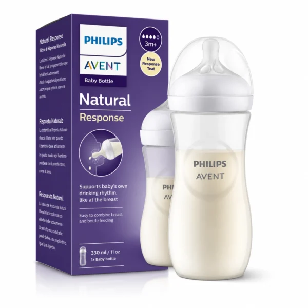 Biberon Avent Natural en plastique 330 ml SCY906/01 dès 3 mois
