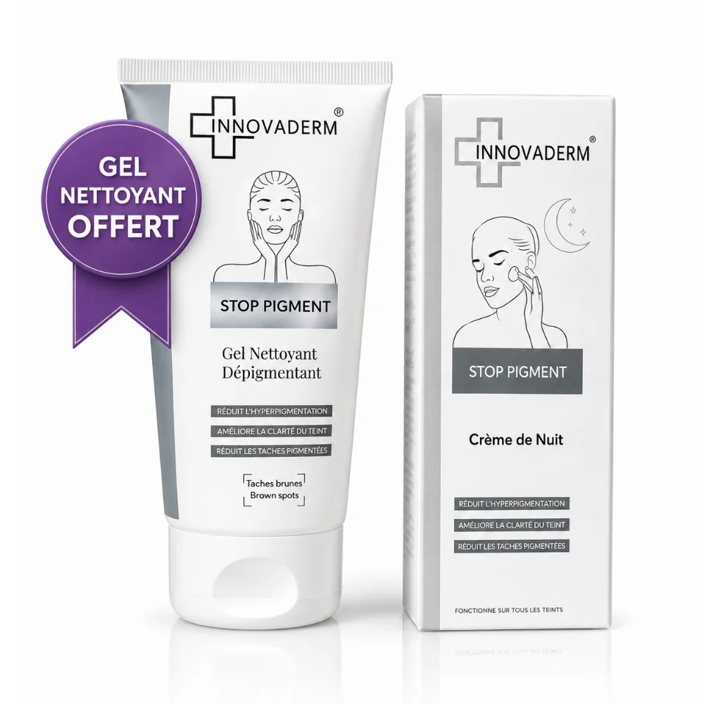 Pack Innovaderm Stop Pigment Gel 150ml + Crème de Nuit 50ml Pack Innovaderm Stop Pigment Gel 150ml + Crème de Nuit 50ml – Image 1