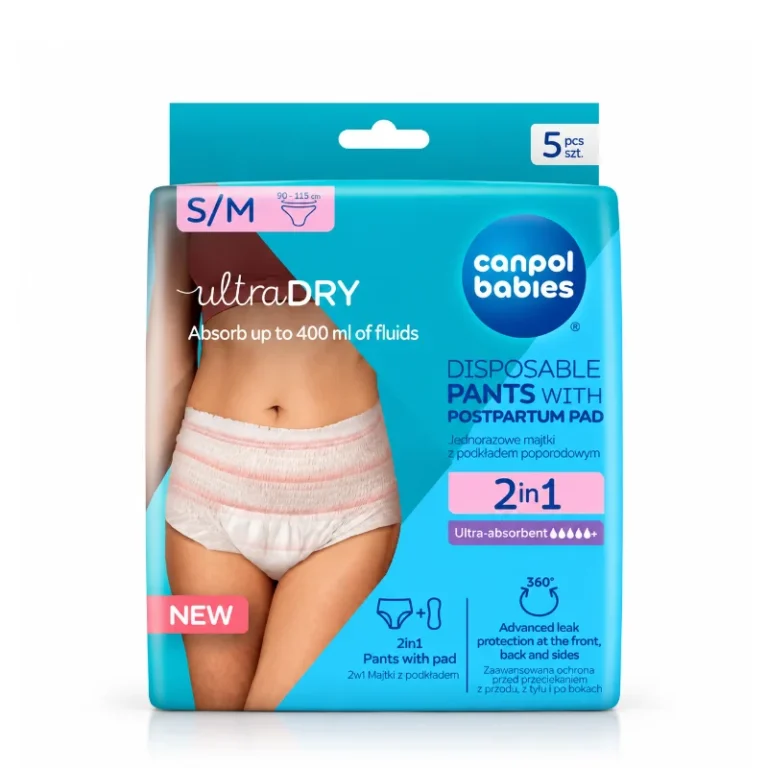 CANPOL BABIES 5 CULOTTES JETABLES 2EN1 RESPIRANTES ET ULTRA-ABSORBANTES 78/011